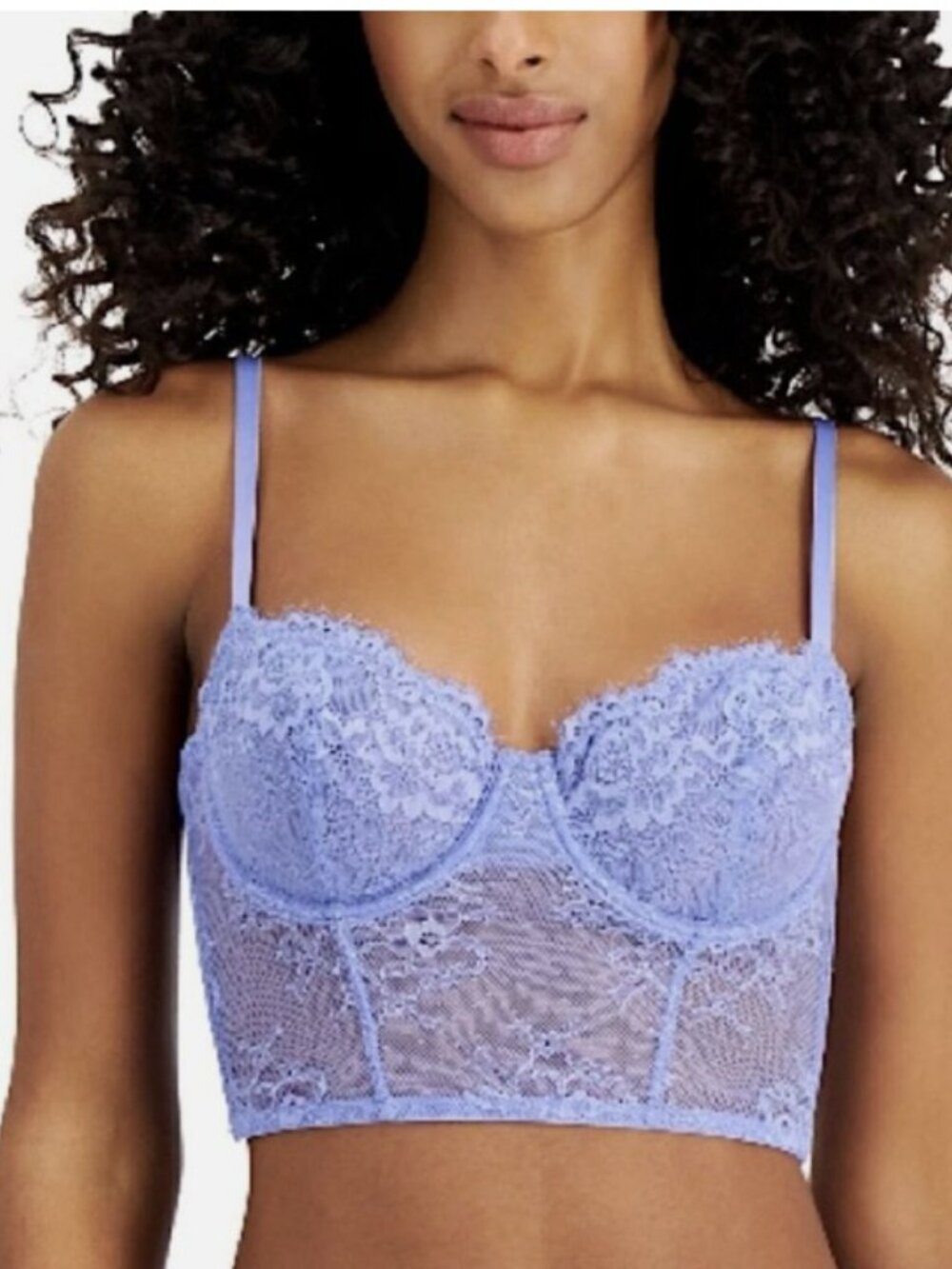 INC Lavender Lace Bustier & Panty Set Lingerie - NWT
